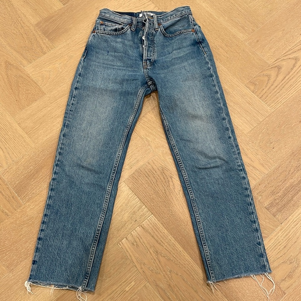 Re/Done 70’s stove pipe straight leg jean